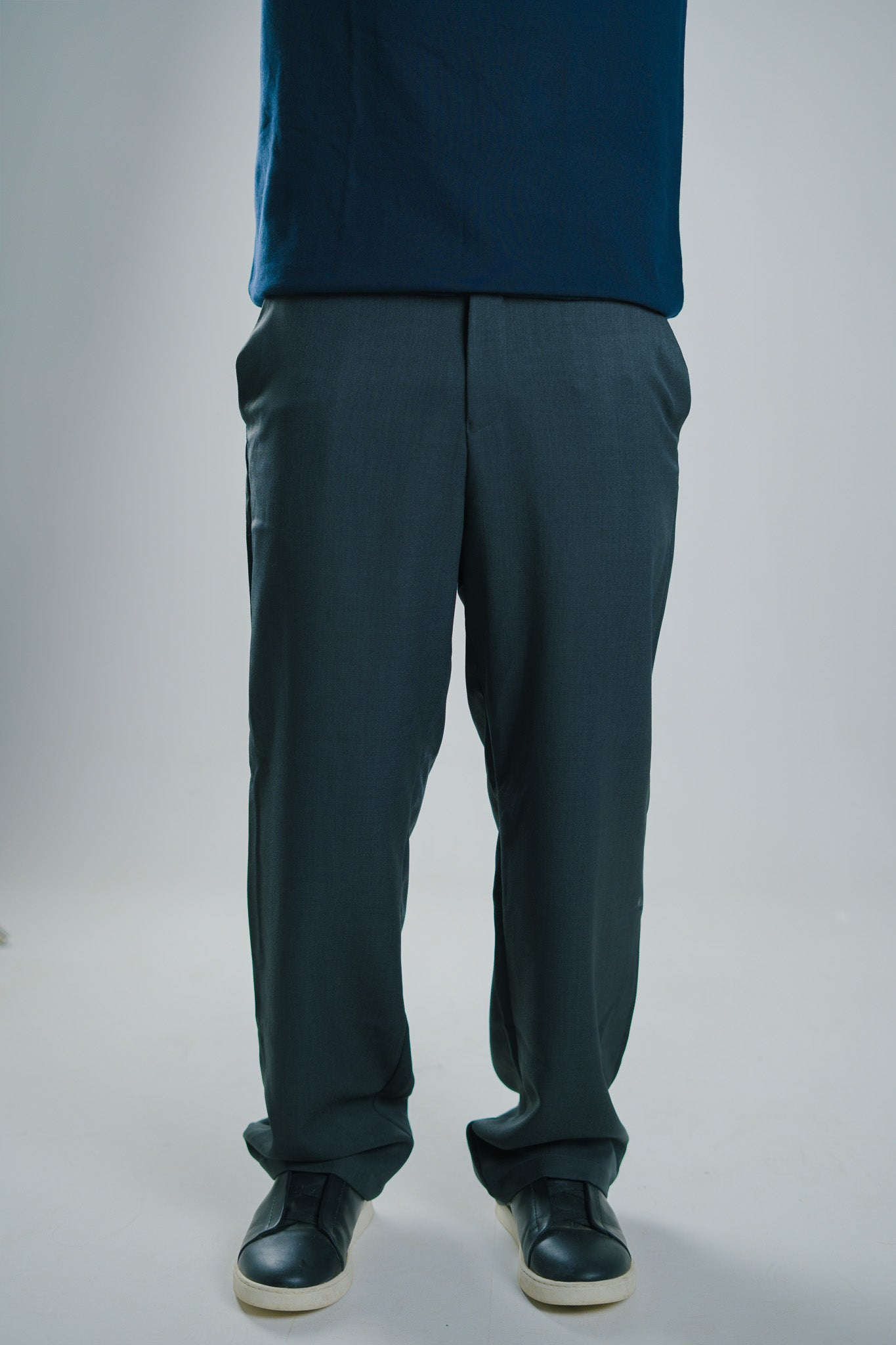 Grey Relaxed Dress Pants