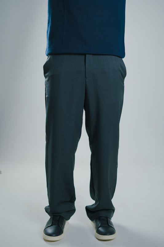 Grey Relaxed Dress Pants